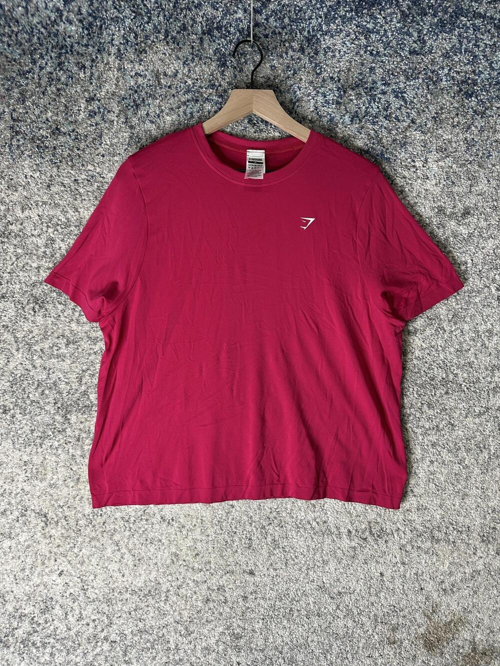 Gymshark Shirt Mens XL Pink Lightweight Nylon Athletic Training Tee Top